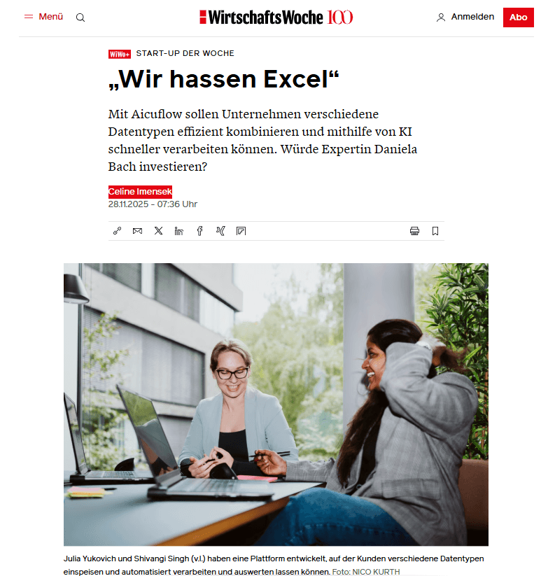 Interview mit WirtschaftsWoche