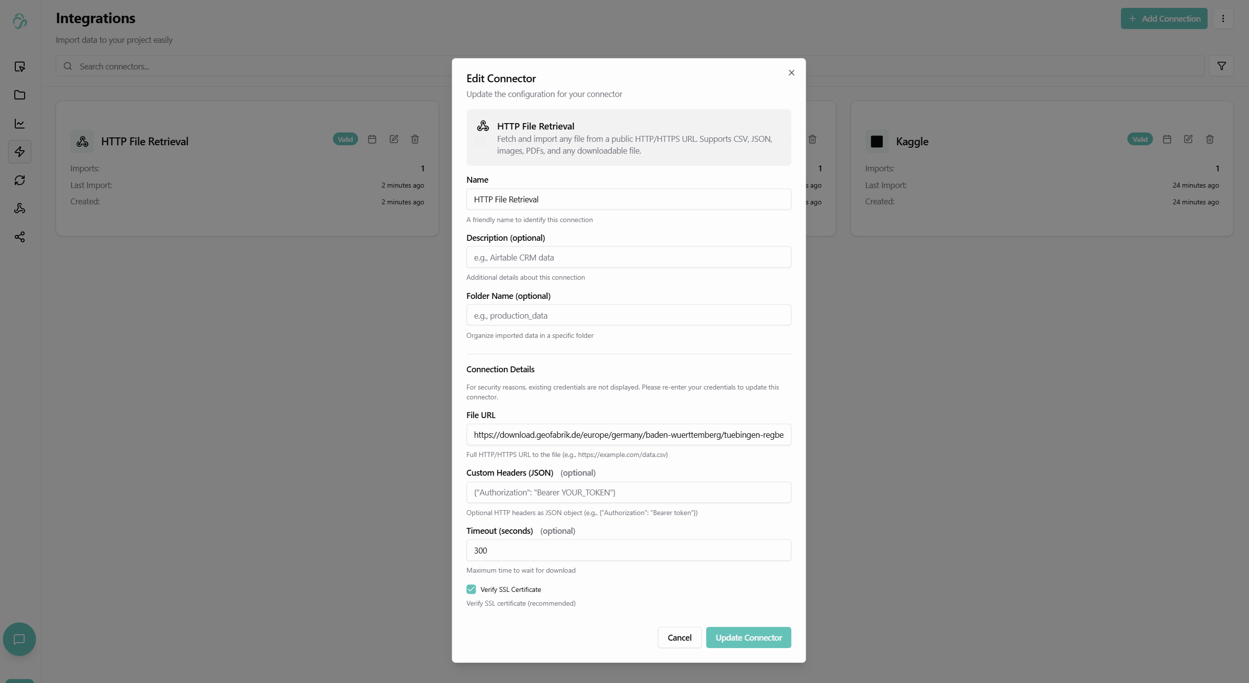 HTTP Connector Configuration