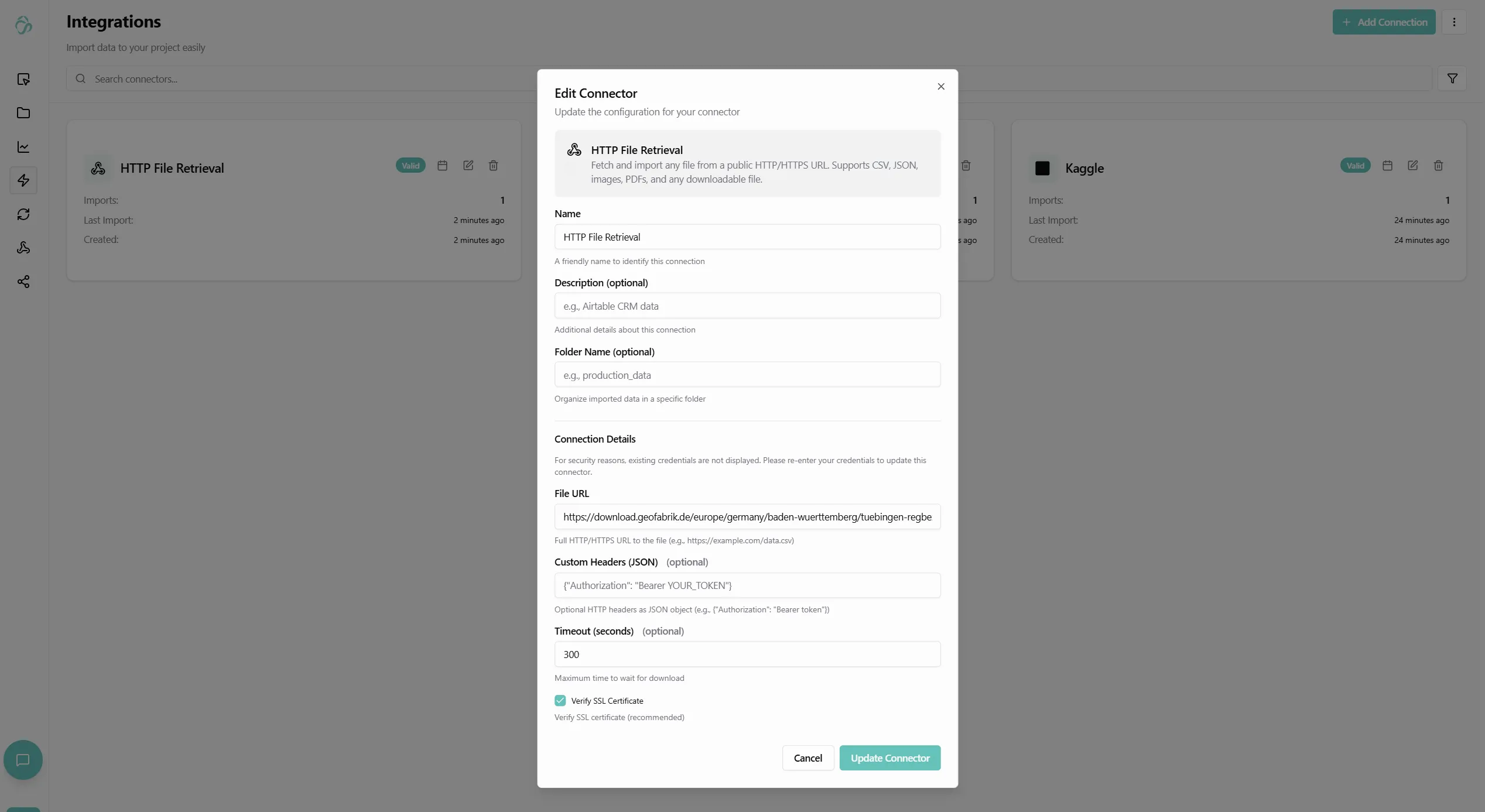 HTTP Connector Configuration